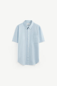 Áo Sơ Mi Nam Oxford Tay Ngắn Trơn Form Fitted - Routine 10S24SHS002CR3