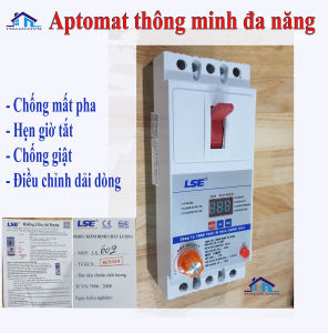 Aptomat cầu dao bảo vệ chống mất pha điện chống giật hẹn giờ tắt điện 3 pha