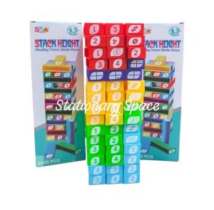 SS Mainan Anak Stack Height Game Tumpuk Balok 45pcs / Stacking Tower Blocks Game SS1731