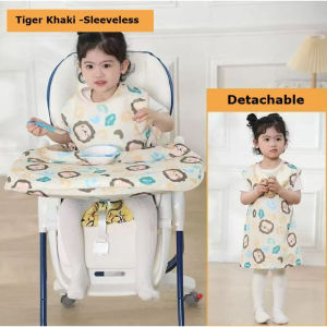 **Malaysia Seller** Coverall Bib High Chair Cover-all Bib Baby Eating Bib Weaning Bib Baby Waterproof Apron For Eating bib cover