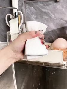 Adjustable Kitchen Sink Organizer Rack Expandable Dishcloth Holder Sponge Drain Rack Countertop Storage Shelf
