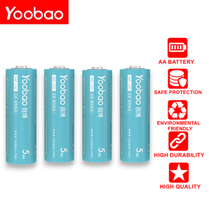 Yoobao AA/AAA Carbon Zinc High Capacity Durable Battery Multi Protection with Long Working Time and Colorful Design