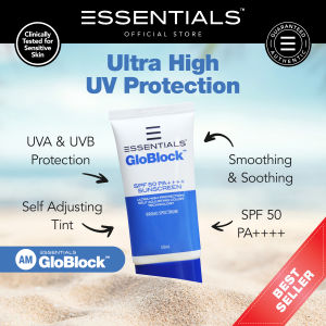 Essentials™ GloBlock™ SPF 50 PA++++ Photochromic Sunscreen 50mL (Self Adjusting Tint)