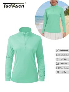 TACVASEN UPF50+ Quick Dry Long Sleeve Performance T-Shirts Womens Sun Protection Running Hiking Fishing Tee Shirts Tops Outdoor2026