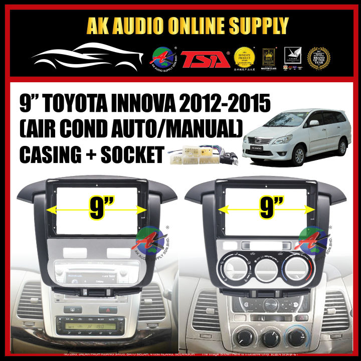 Toyota Innova 2012 - 2015 Android Player 9” Inch Casing + Socket | Lazada