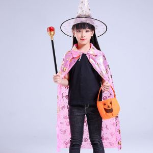 NAM แสดง ย่ำแย่ หมวกค้างคาว หมวกแม่มด ผี  ชุดเสื้อคลุมฮาโลวีน เสื้อผ้าประสิทธิภาพ ชุดคอสเพลย์เด็ก เครื่องแต่งกายที่น่ากลัว