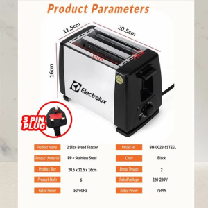 【SIRIM 3 PIN】 Electrolux 750W  Sandwich Maker Model SW-801 SANDWICH MAKER BREAD TOASTER BREAKFAST 2 Slice Roti Pembakar 三明治机