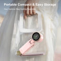 Orashare HF03 Pro High Speed Turbo Fan Portable Rechargeable Handheld Fan With Lanyard,  5 Speeds Adjustable Mini  Fan, 4000mAh Battery Digital Display Long Battery Life For Commuting To Work And Outdoor Sports. 