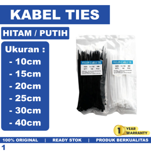Kabel Ties Besar 30cm 20cm 10cm 15cm 25cm Hitam Putih 100pcs Kabel Tis Kecil 10 15 20 25 30 cm