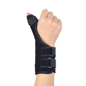 Adjustable Thumb Splint with Metal Support Compression Finger Holder Protector Wrist Brace for Sprains Strains Arthritis Tendonitis