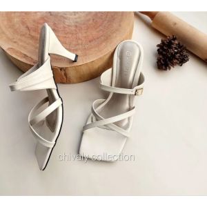 Chivaly Collection Caila Sandal Heels Wanita Hak Lancip 6 cm