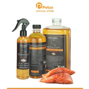 Petus น้ำมันปลาแซลมอน Pethera Salmon Oil Omega 3 สูตรใหม่ บำรุงข้อต่อ ระบบประสาท บำรุงขน สำหรับสุนัขและแมว