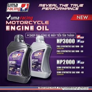 DẦU NHỚT ĐỘNG CƠ SEMI & FULLY Uma Racing - Engine Oil 4T 5W40 / 10W40/15W50 ( XE SỐ_TAY GA)
