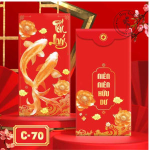 Combo 10 Bao Lì Xì Tết Mẫu CÁ CHÉP VƯỢT VŨ MÔN Được Chọn Mẫu Bao Lì Xì Mừng Tuổi Sang Trọng May Mắn Đầu Năm