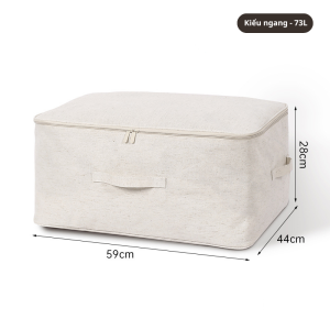 Túi đựng bảo quản quần áo chăn ga túi đóng gói hành lý vải Cotton và vải lanh Thiên Sơn cao cấp gấp gọn CM--22