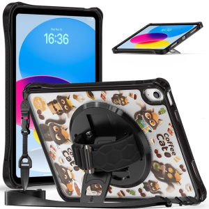 Multiple Angle Viewing Protective Case Cover Shockproof Double Material Construction None Bulky Design Easy Carry Handle