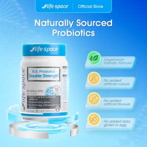 Life Space B.S. Double Strength Probiotic 30 Capsules LifeSpace Probiotics (EXP:06/2027)