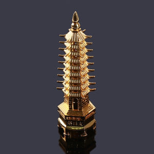 [Eqrbtl] Zinc Alloy Feng Shui Education Tower Levels Wen Chang Pagoda Desktop Ornaments