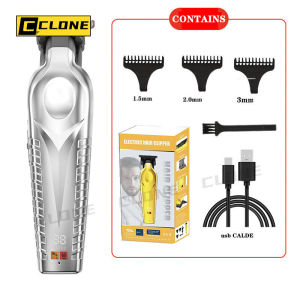 Cordless Hair Trimmer home use Clipper Salon Barber Rechargeable Power LCD Display Razor 7500rpm