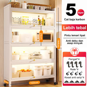 Rak Lemari Dapur Microwave Lemari Piring Minimalis Rak Oven Multi-layer Rak dapur Dengan Kabinet