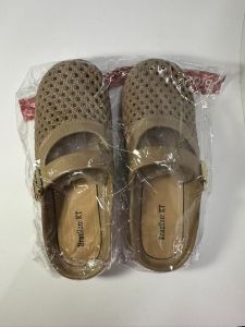 2025 Breathable Slip On Cozy with Buckle Design Rubber Material Half Slippers for Women