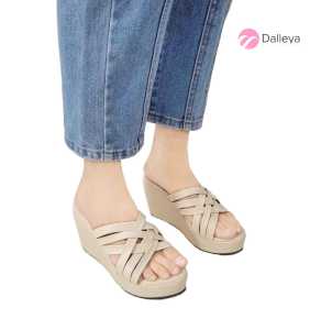 DALLEYA COLLECTION - Mozaik Wedges Sendal Selop Wanita Trendy Real Pict Berkualitas