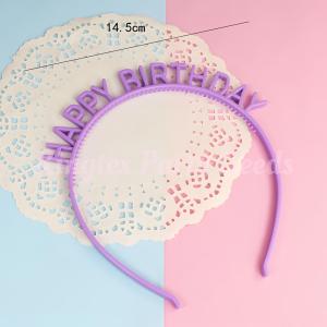 Happy Birthday Hat Headband Candy Color Plastic Letter Headband for Girls Photo Props Birthday Party Headdress Accessory