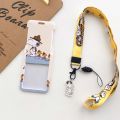 NFYKY Portable Credit ID Card Snoopy Meal Card Lanyard Card Case Snoopy Card Holder Cartoon Card Cover. 