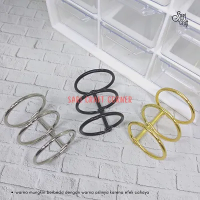 Ring Binder 3 Hole Ring Notebook Jepit Binder buka tutup