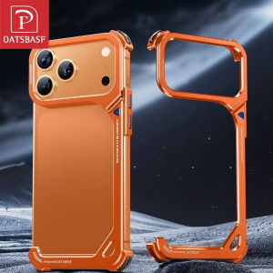 OATSBASF Metal Minimalism Phone Case Bumper Phone Shell for IPhone 17 Pro Max/17 Pro