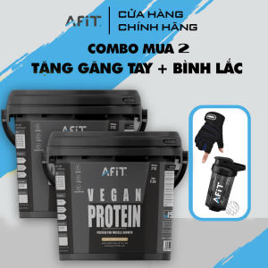 Combo 2 Thùng Sữa Giảm Mỡ Tăng Cơ Whey Protein Vegan Thực Vật Thuần Chay AFIT - Hàng chính hãng