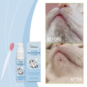 Yegbong Cat Chin Blackhead Cleanser 30G —Helps Clean Blackheads Soothes Chin Skin For Cats All Breeds Gentle Non Irritating With Brush Head For Daily Use Pet Care Cat Chin Care Solution