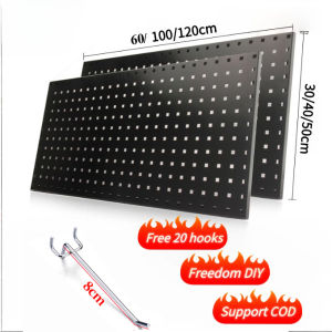 Pegboard Wall Organizer Punching-free Wall Storage Rack Kitchen Garage Hanging Shelf with Sticky Hook DIY Decoration Combination Accessories