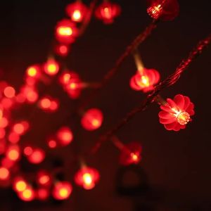 SXH New Year Spring Festival LED Lighting chain Chinese Knot Red Lantern Flashing Light String Festival Decoration Festive Small Lanterns