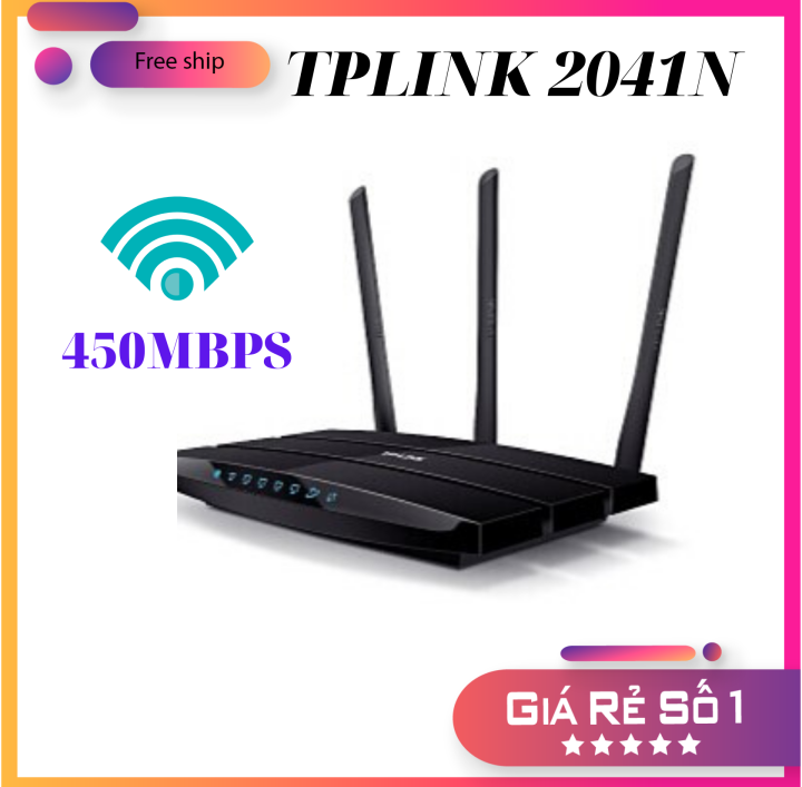 Bộ Phát Wifi TPLink 3 râu 2041N chuẩn 450 Mbps Sóng Xuyên Tường, cục ...