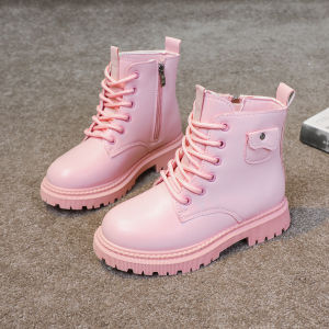 girls high top shoes black leather boots for girls for kids girls size 25-36