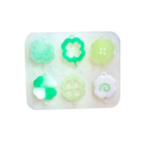 Độc Đáo Clovers Mặt Dây Chuyền Decors Khuôn Làm Bằng Tay đồ treo trang trí Khuôn Mẫu Mặt dây Silicone Cho Nhựa Nghệ Thuật Và Trang Trí