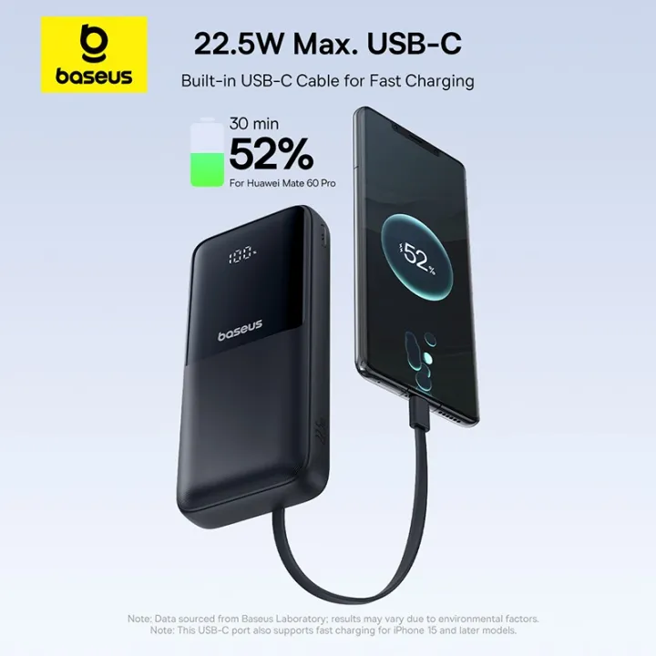 Pin dự phòng Baseus Lipow 20000mAh/10000 mAh 22.5W 2 cổng USB-A và 1 cổng Type-C Sạc Nhanh, Sạc Pin điện thoại Phụ Kiện điện thoại có màn hình Led | BigBuy360 - bigbuy360.vn Pin dự phòng Baseus Lipow 20000mAh/10000 mAh 22.5W 2 cổng USB-A và 1 cổng Type-C Sạc Nhanh, Sạc Pin điện thoại Phụ Kiện điện thoại có màn hình Led | BigBuy360 - bigbuy360.vn