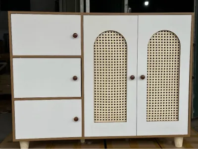 Tủ Giày Dép - Kệ Giày Cánh Mây 3 Tầng Có Vách Ngăn Kín Bền Đẹp Chịu Lực Cao