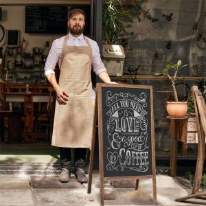 WISFOR Large Outdoor Double Blackboard Wooden Cafe A Frame Chalkboard Magnetic Sign Board Free Standing