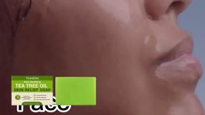 【Special Discount】Viareline Tea Tree Oil Soap 100g Deep Cleaning Acne Removal And Pimples Moisturizng Oil Control Soap