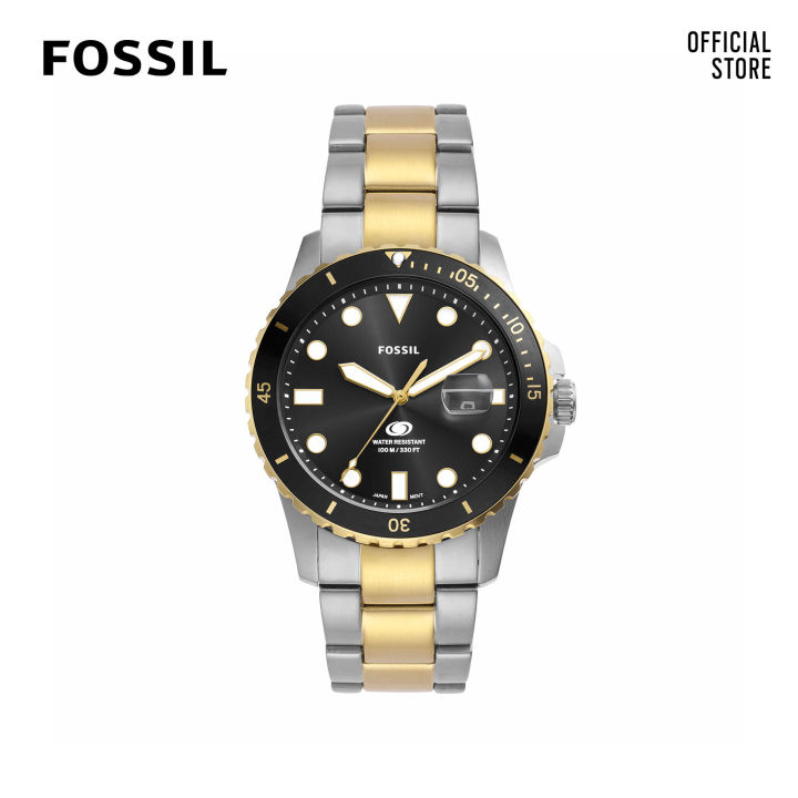 Fossil Blue Dive Two Tone Stainless Steel Watch FS6031 Lazada