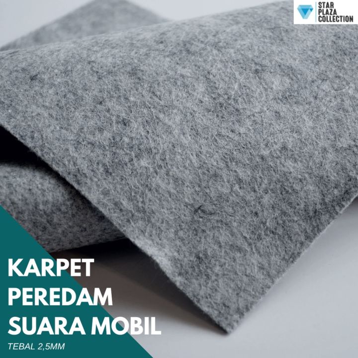 Karpet Brudu Polos Non Woven Peredam Suara Mobil Ruangan Tebal 2,5mm  Lebar 2meter Meteran Murah