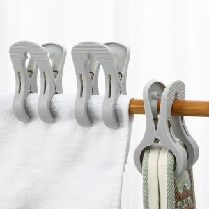 NOBLELUX Large Size Clothes Drying Clamp Multi-Purpose Windproof Windproof Fixed Holder Laundry Accessories Plastic Towel Clips Home