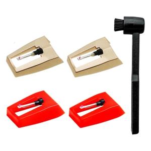 Vinyl Máy quay đĩa hát Kim Nhựa Nâng Cấp Kỷ lục Kim Nhựa Bàn xoay Styluses Thay Thế Với bàn chải làm sạch