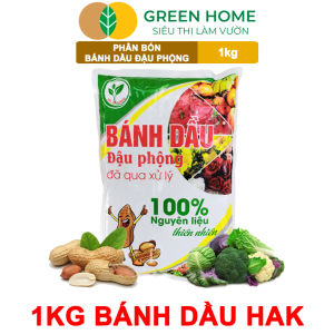 Bánh Dầu Đậu Phộng Greenhome Bao 1kg Phân Bón Hữu Cơ Hàm Lượng Đạm Cao Chuyên Hoa Rau Củ Quả Kiểng