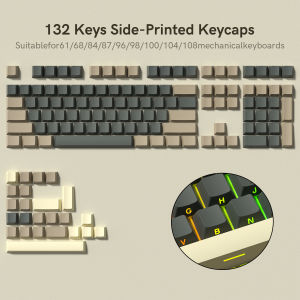 Womier 132 Phím Trắng đỏ tím Anh Đào Hồ Sơ Đôi Bắn phím cơ PBT Tùy Chỉnh Key Cap Cho 60% 65% 75% 100% Gateron Cherry MX Gamer Bàn phím cơ