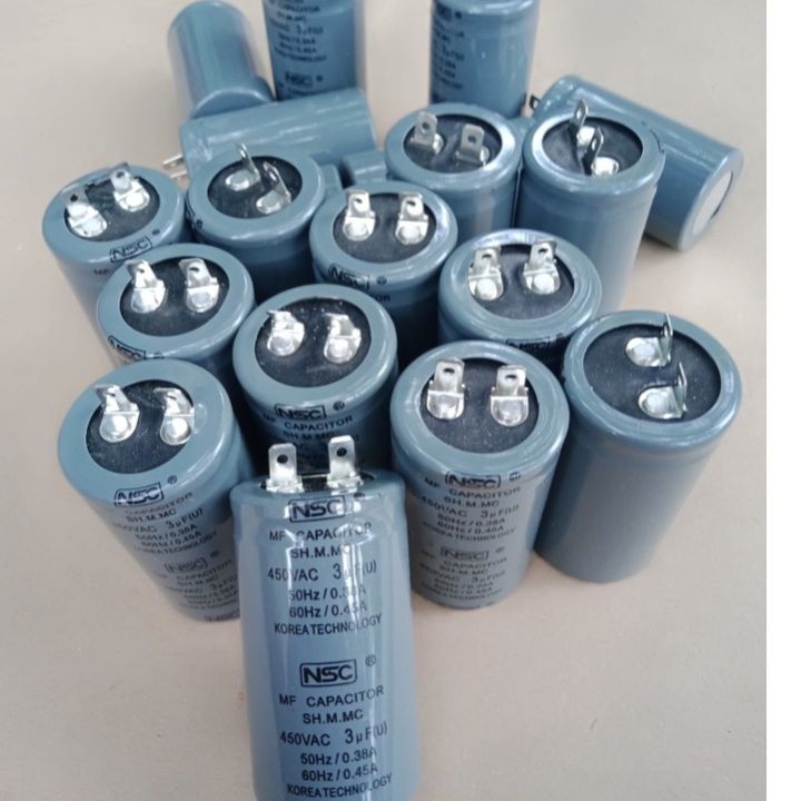 Tụ quạt 2.5-3uF, Tụ điện dầu Hàn Quốc 2.5uF-3uF/450V dùng cho quạt điện ...