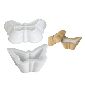 ถาดซิลิโคนแม่พิมพ์แบบพับได้ลายผีเสื้อสำหรับใส่จานเรซิ่นอีพ็อกซี่ที่เก็บอุปกรณ์งานฝีมือในบ้าน