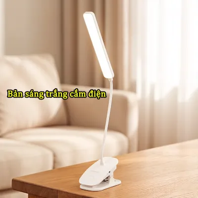 【FORESIGHT】Đèn Học Kẹp Bàn Chống Cận 3 Màu Ánh Sáng Bảo Vệ Mắt Tích Điện Đèn Bàn Học Đèn Led Mini